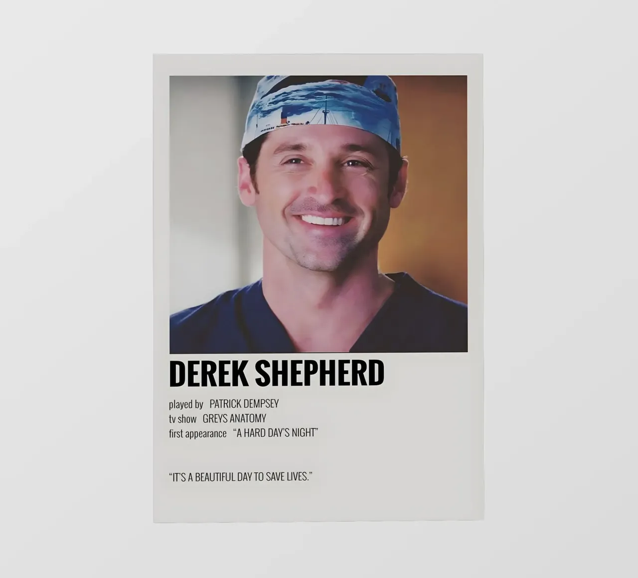 DEREK SHEPHERD telo in pvc da MVFminimalist