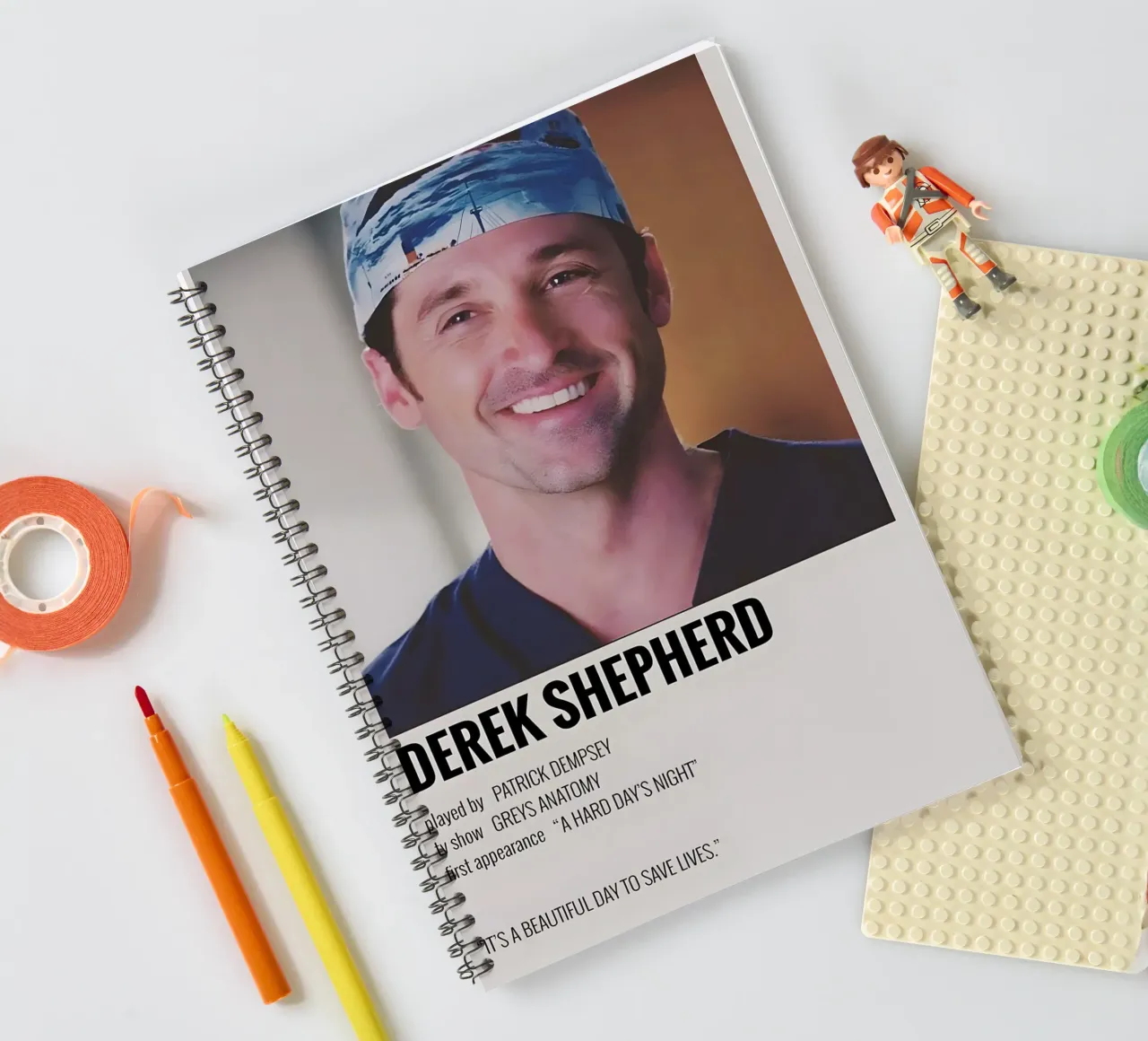 DEREK SHEPHERD spiral notebook by MVFminimalist