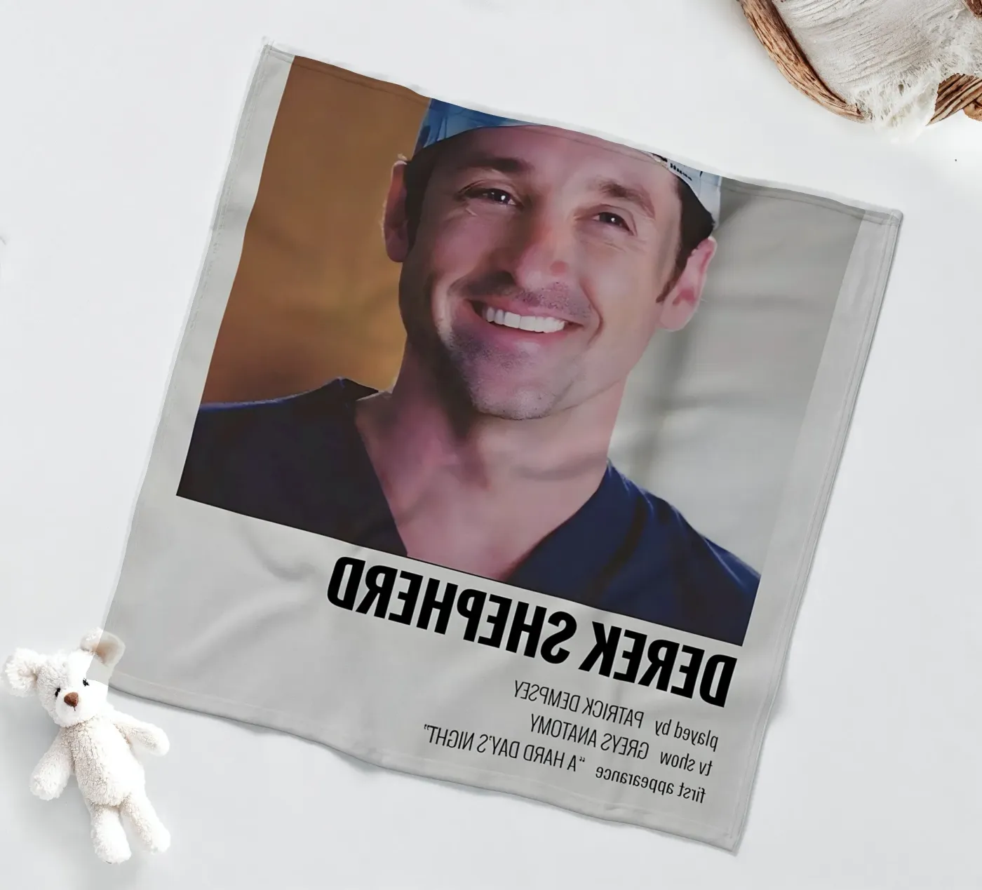 DEREK SHEPHERD fleece blanket by MVFminimalist