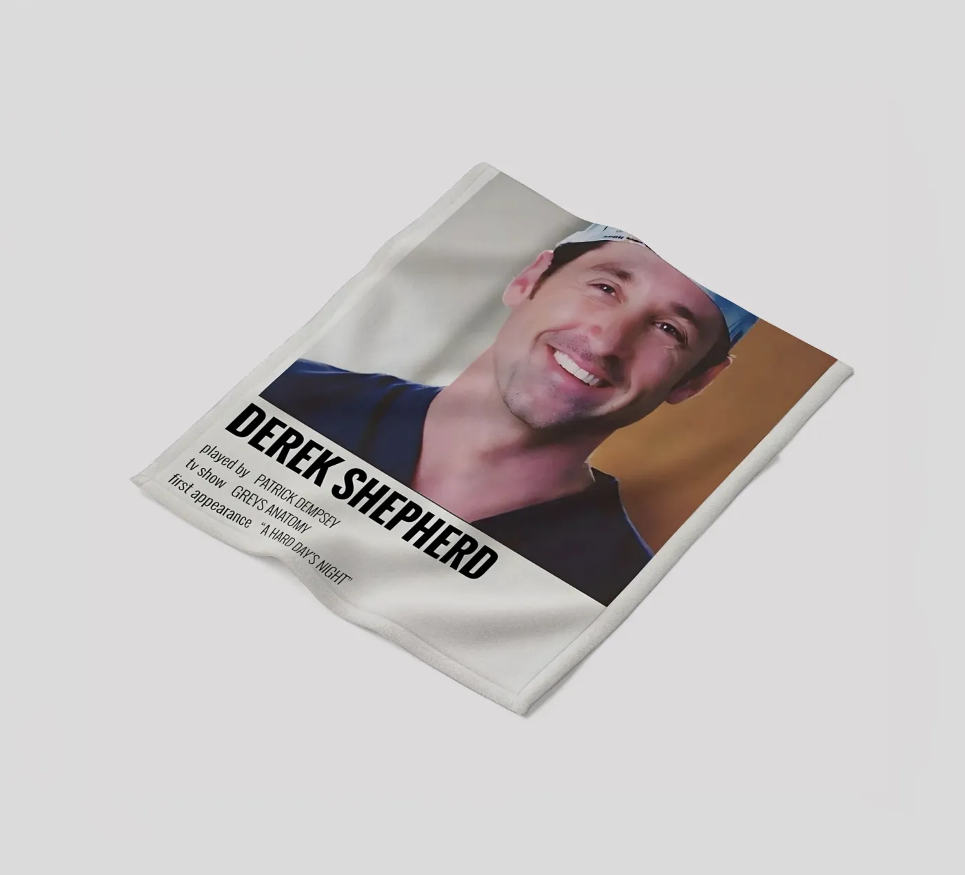 DEREK SHEPHERD fleece blanket by MVFminimalist