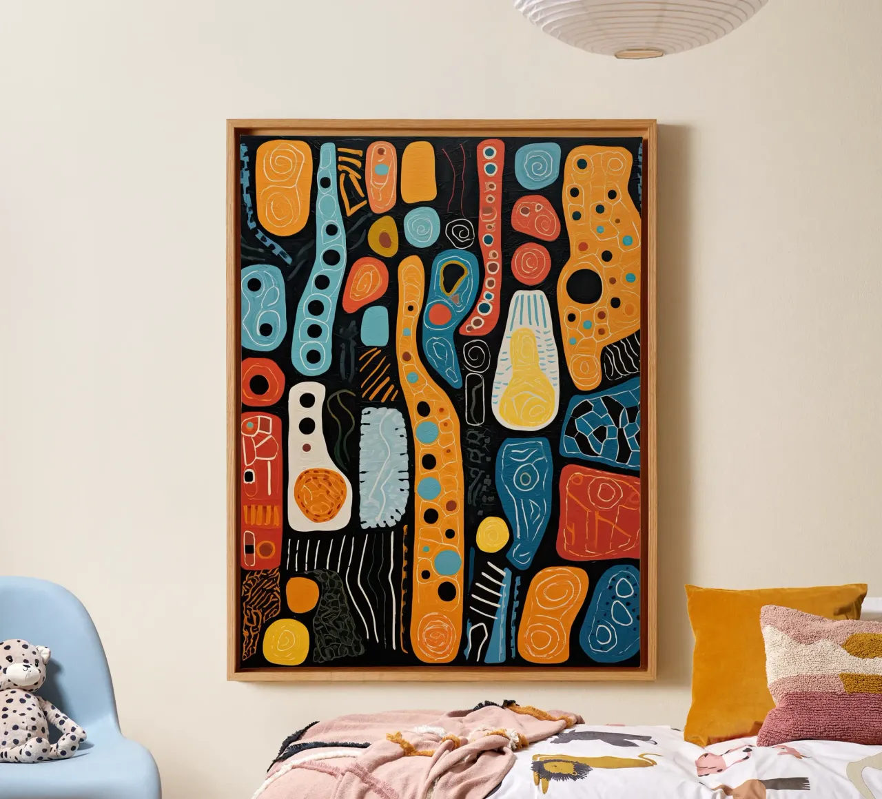 Muurkunst van Imagine canvas met Baklijst van Imagine