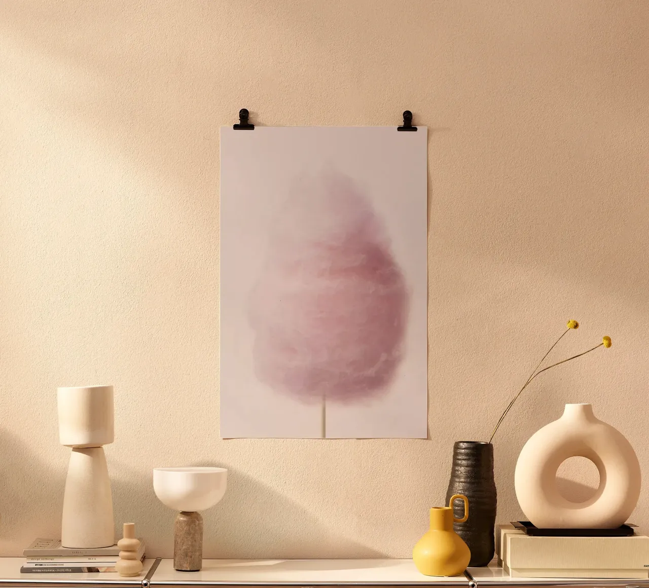 Pink Cotton Candy poster con telaio in plastica da Lila x Lola