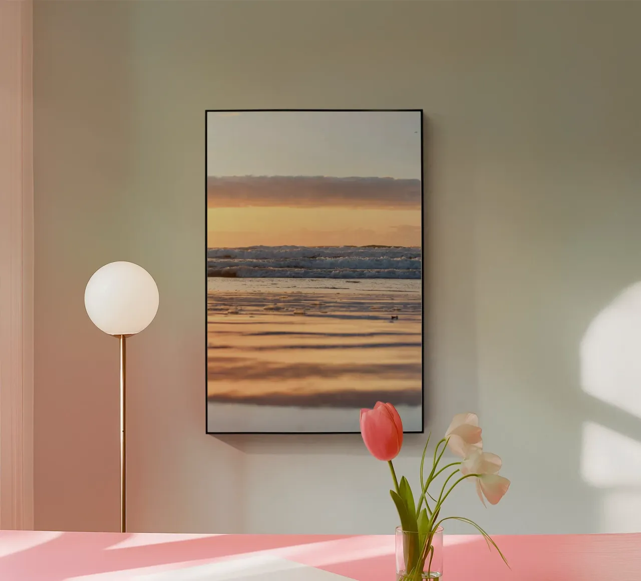 strand oceaan acryl van Earthly Visions