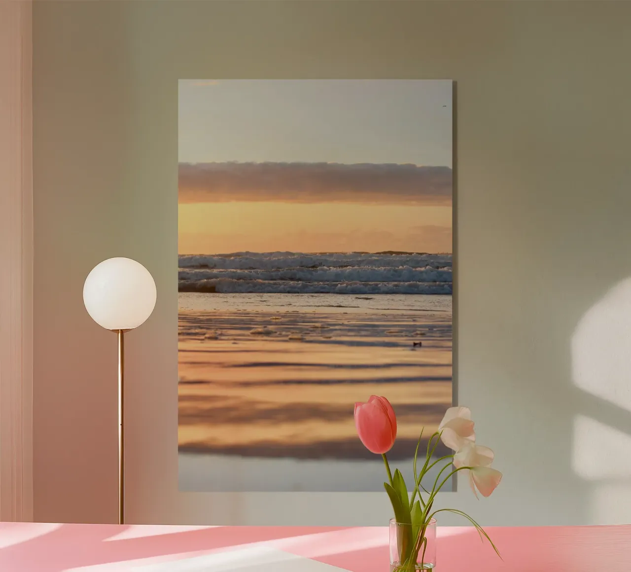 strand oceaan acryl van Earthly Visions