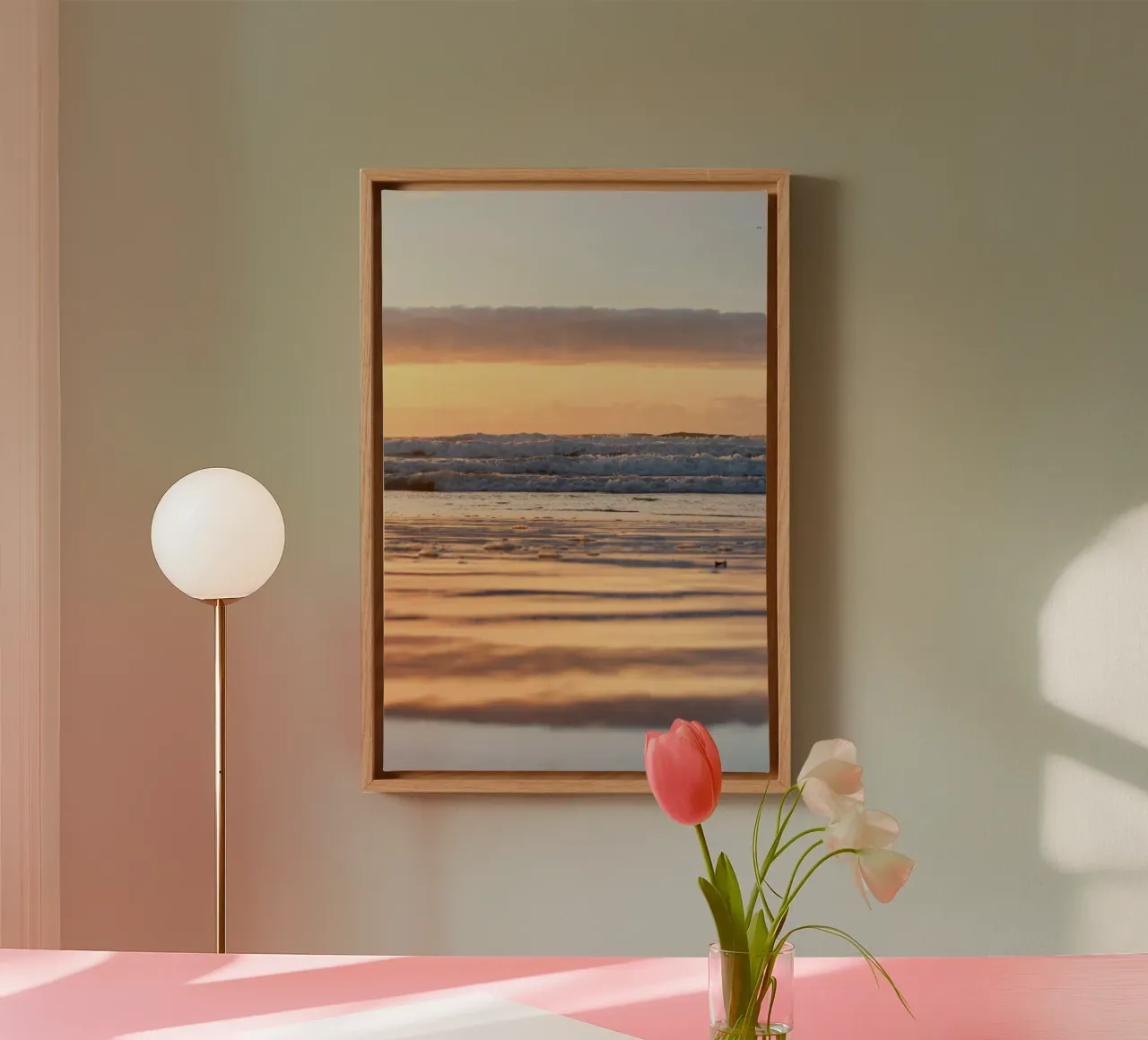 spiaggia oceano tela con Cornice a cassetta da Earthly Visions