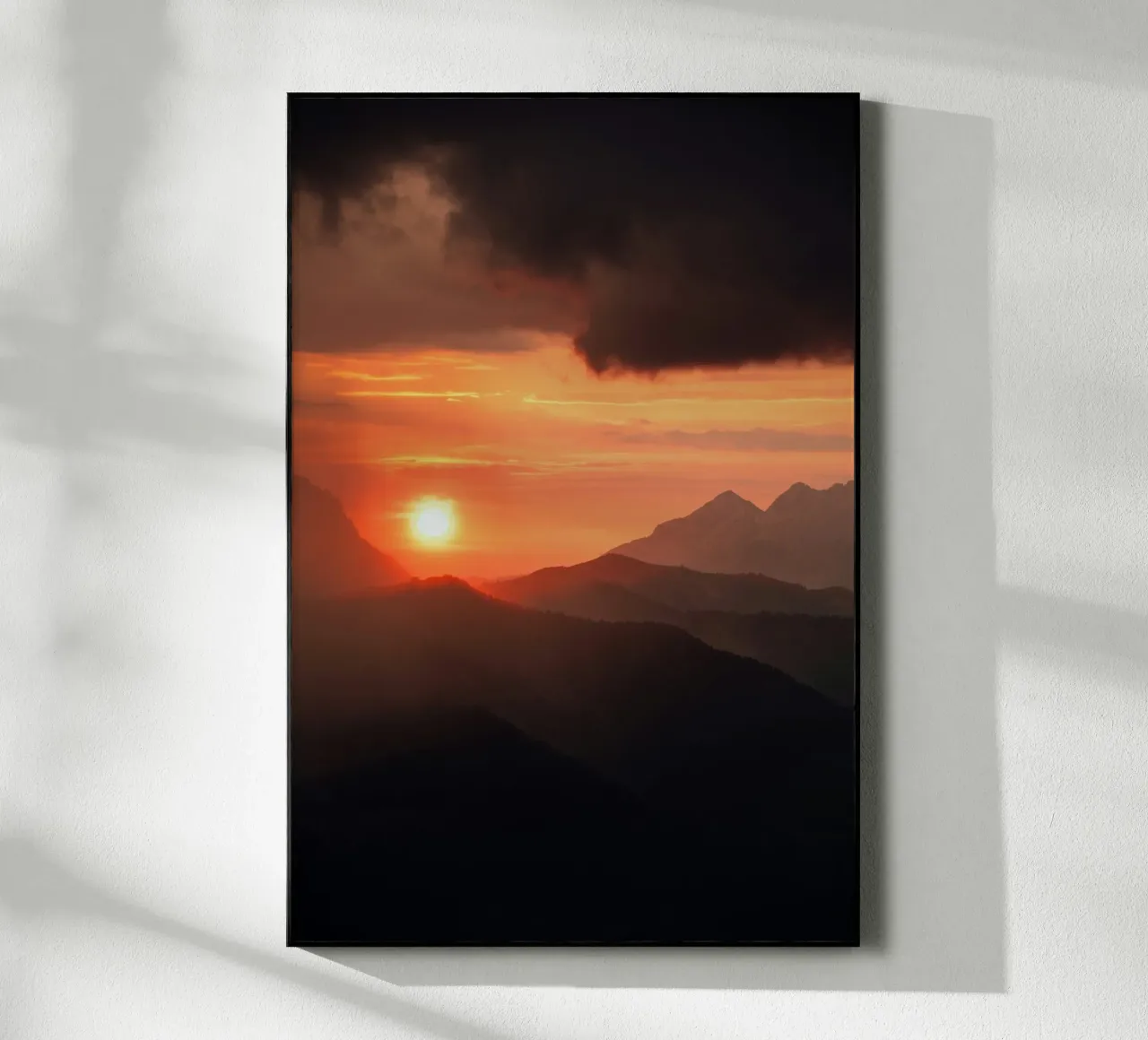 sunset mountains acryl van Earthly Visions