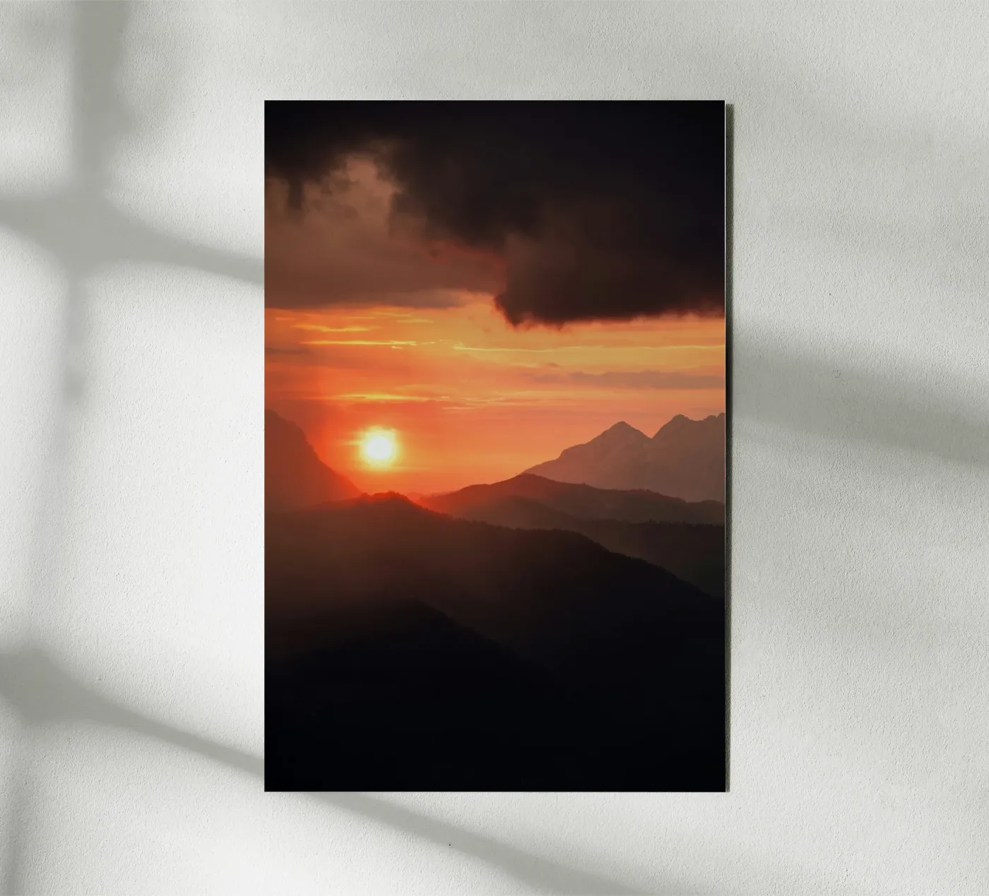 montagne al tramonto alluminio dibond da Earthly Visions