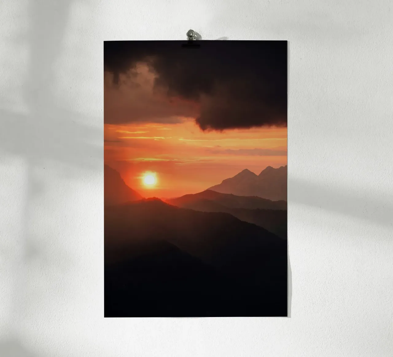 sunset mountains poster by Earthly Visions
