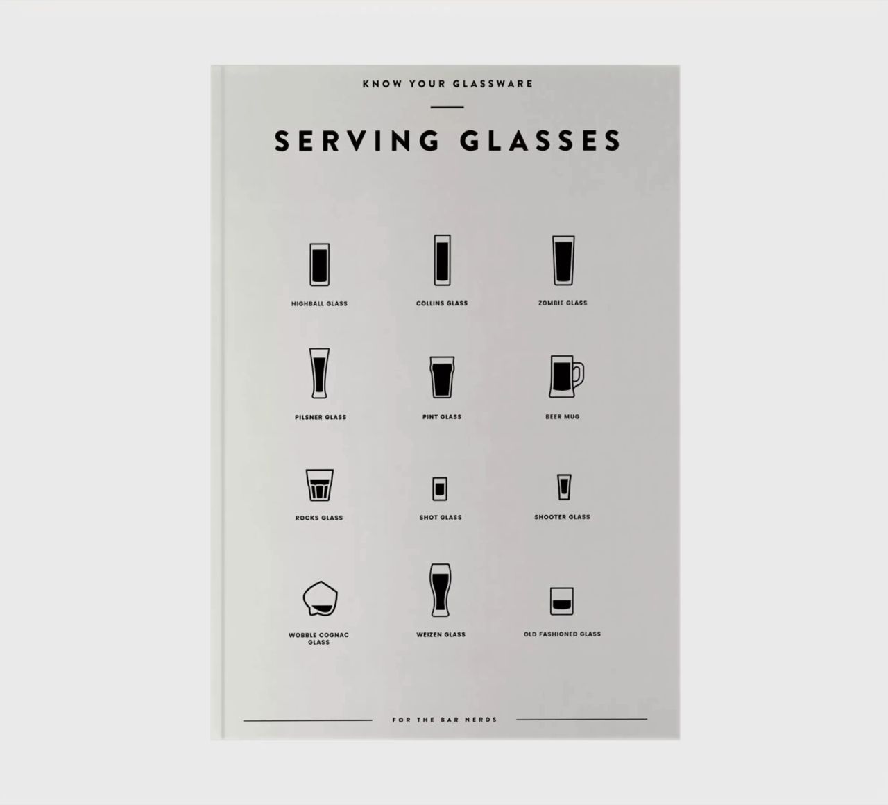 Serving Glass Chart 3 notebook by daylight design studio