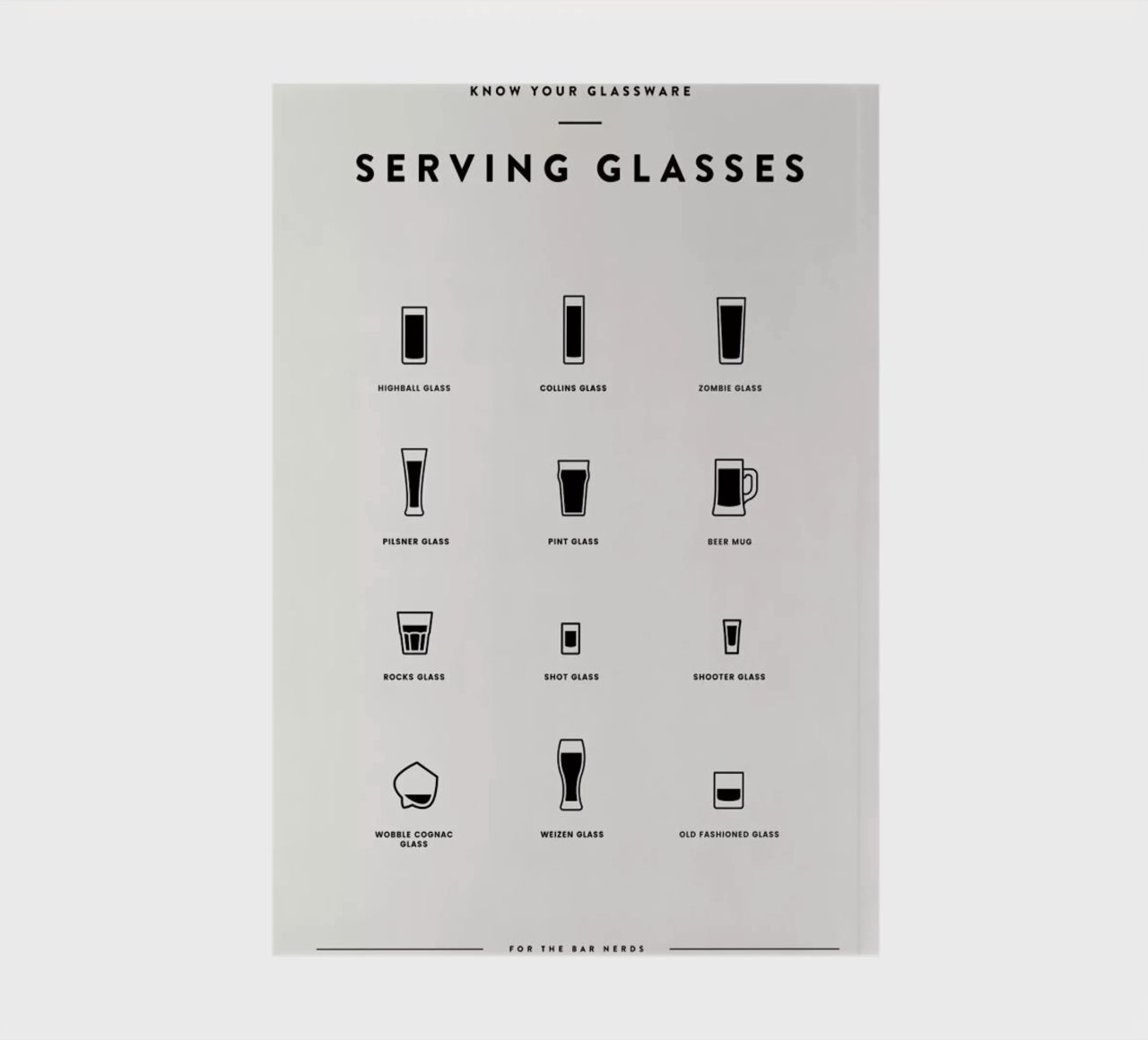 Serving Glass Chart 3 notebook by daylight design studio