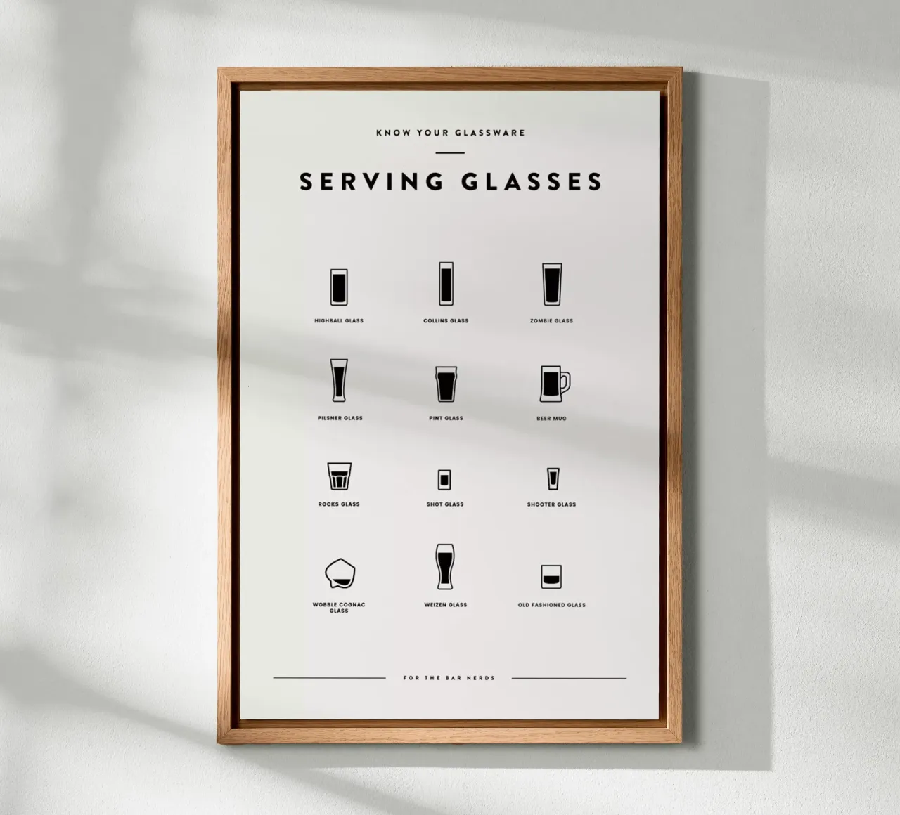 Serving Glass Chart 3 tela con Cornice a cassetta da daylight design studio