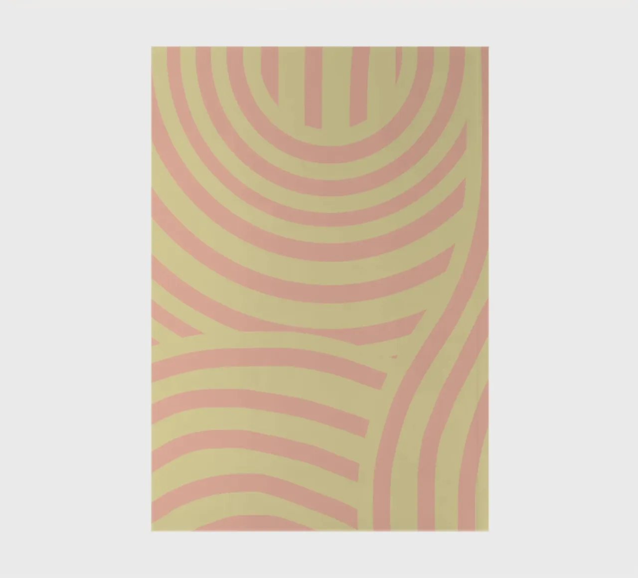 Yellow and pink abstract stripe notebook by Little Dean
