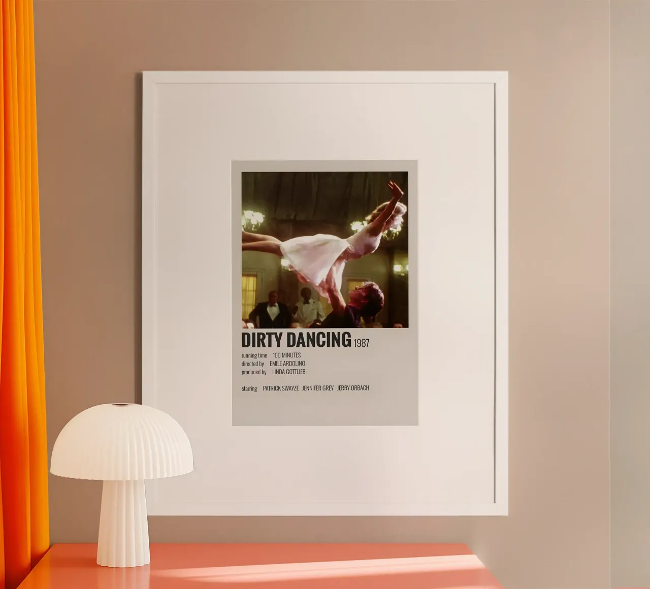DIRTY DANCING 1987 poster con telaio in plastica da MVFminimalist