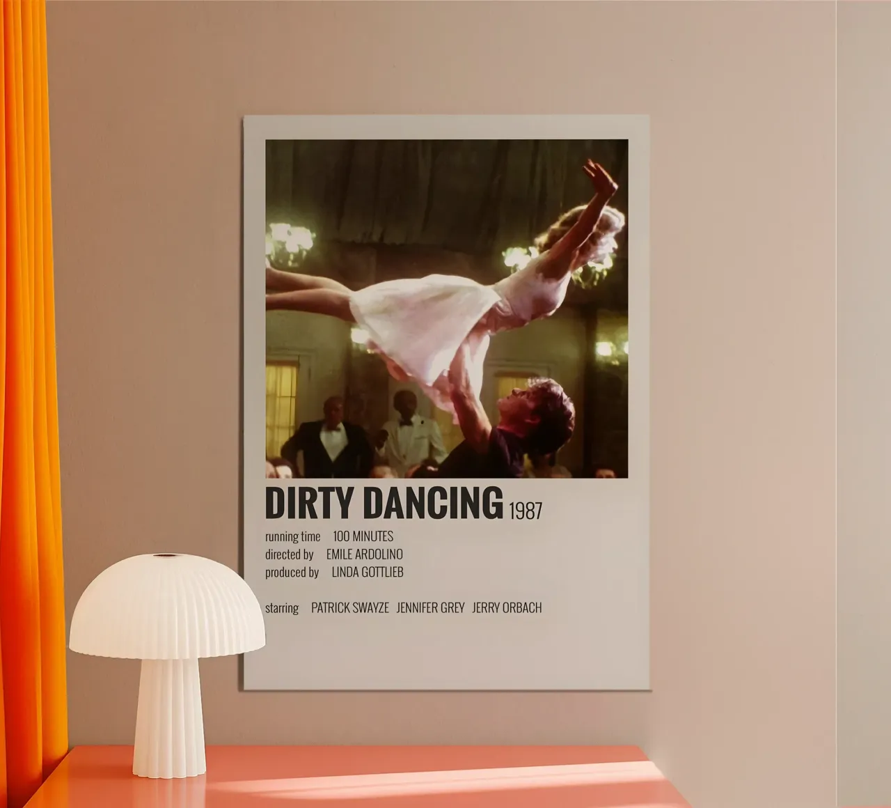 DIRTY DANCING 1987 poster con telaio in plastica da MVFminimalist