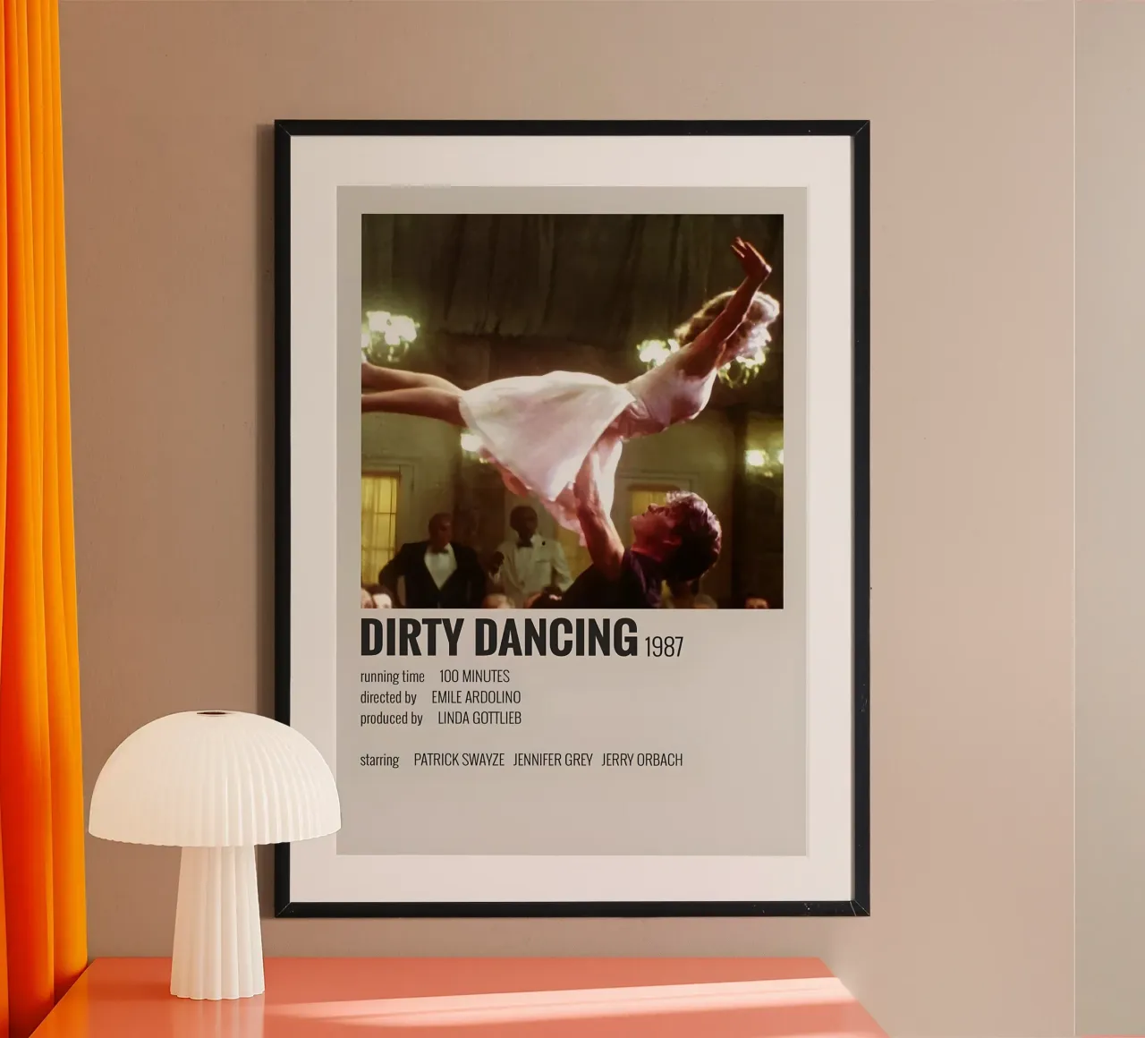 DIRTY DANCING 1987 poster con telaio in plastica da MVFminimalist
