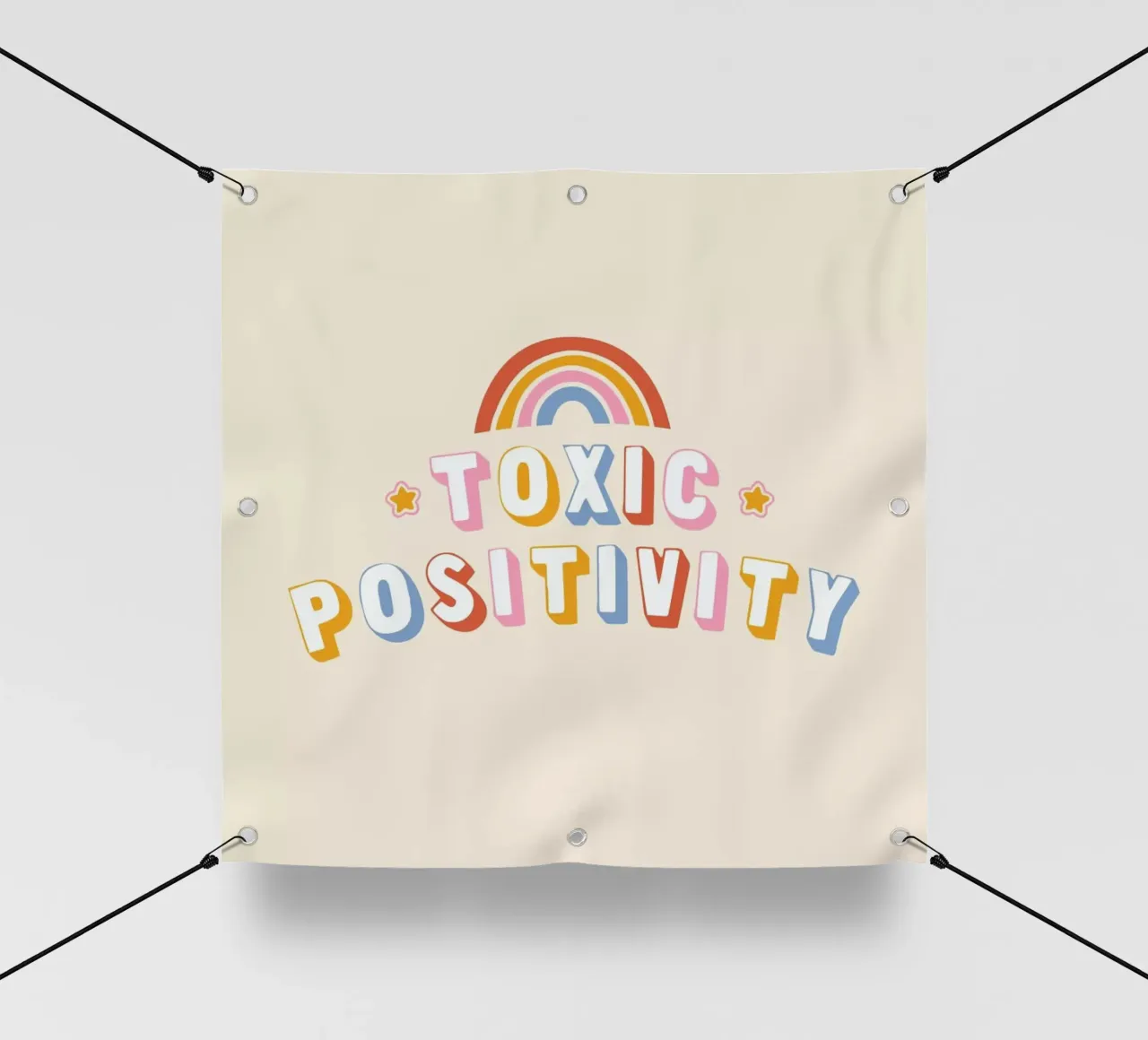 Toxic Positivity telo in pvc da Tobe Fonseca