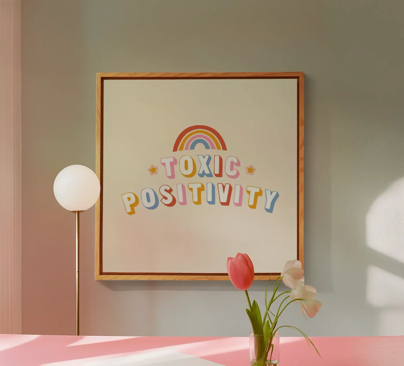 Toxic Positivity acryl van Tobe Fonseca