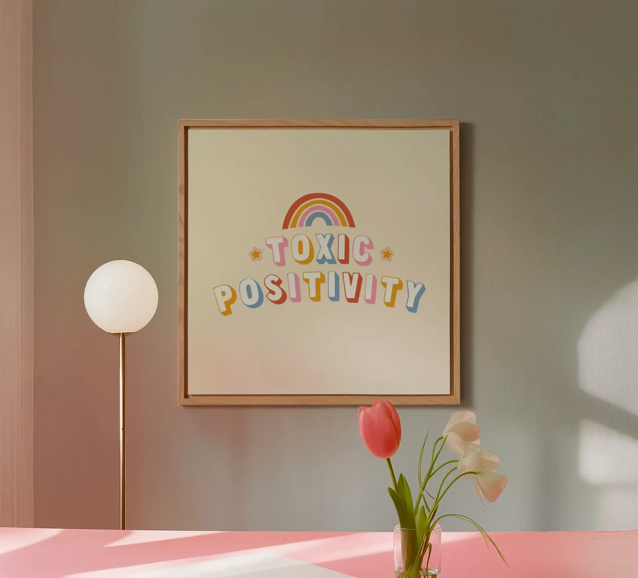 Toxic Positivity alluminio dibond da Tobe Fonseca