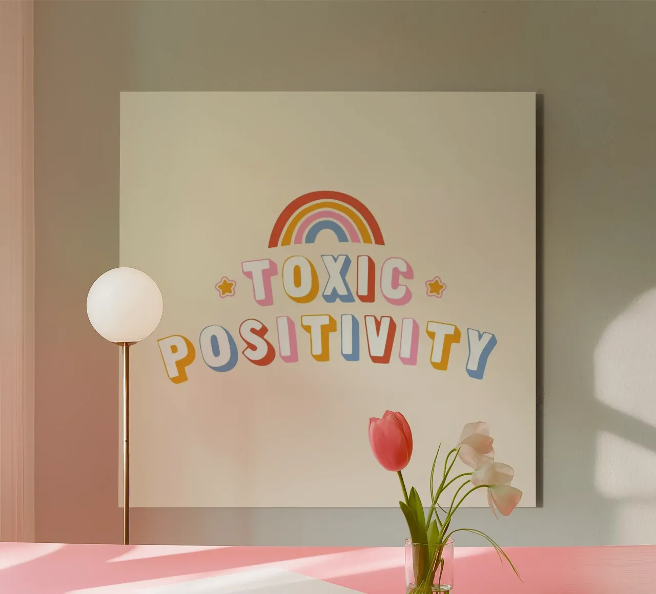 Toxic Positivity alluminio dibond da Tobe Fonseca