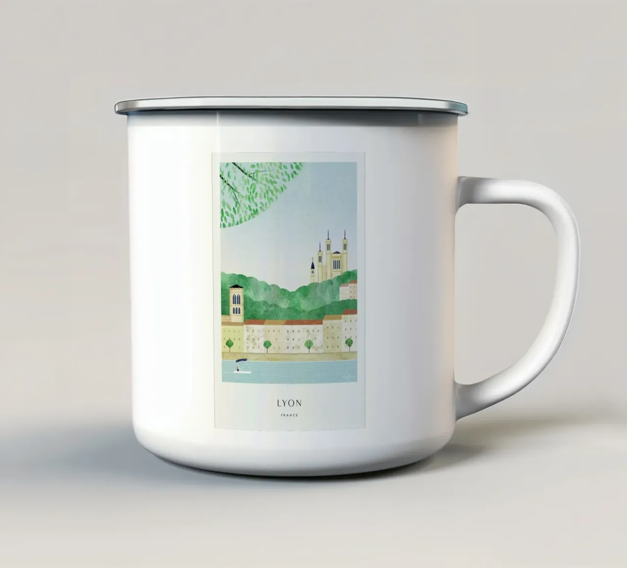 Lyon Series II tazza in smalto da Henry Rivers