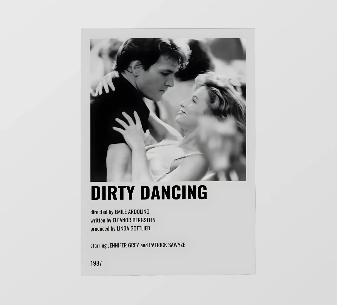 DIRTY DANCING pellicola backlit da MVFminimalist