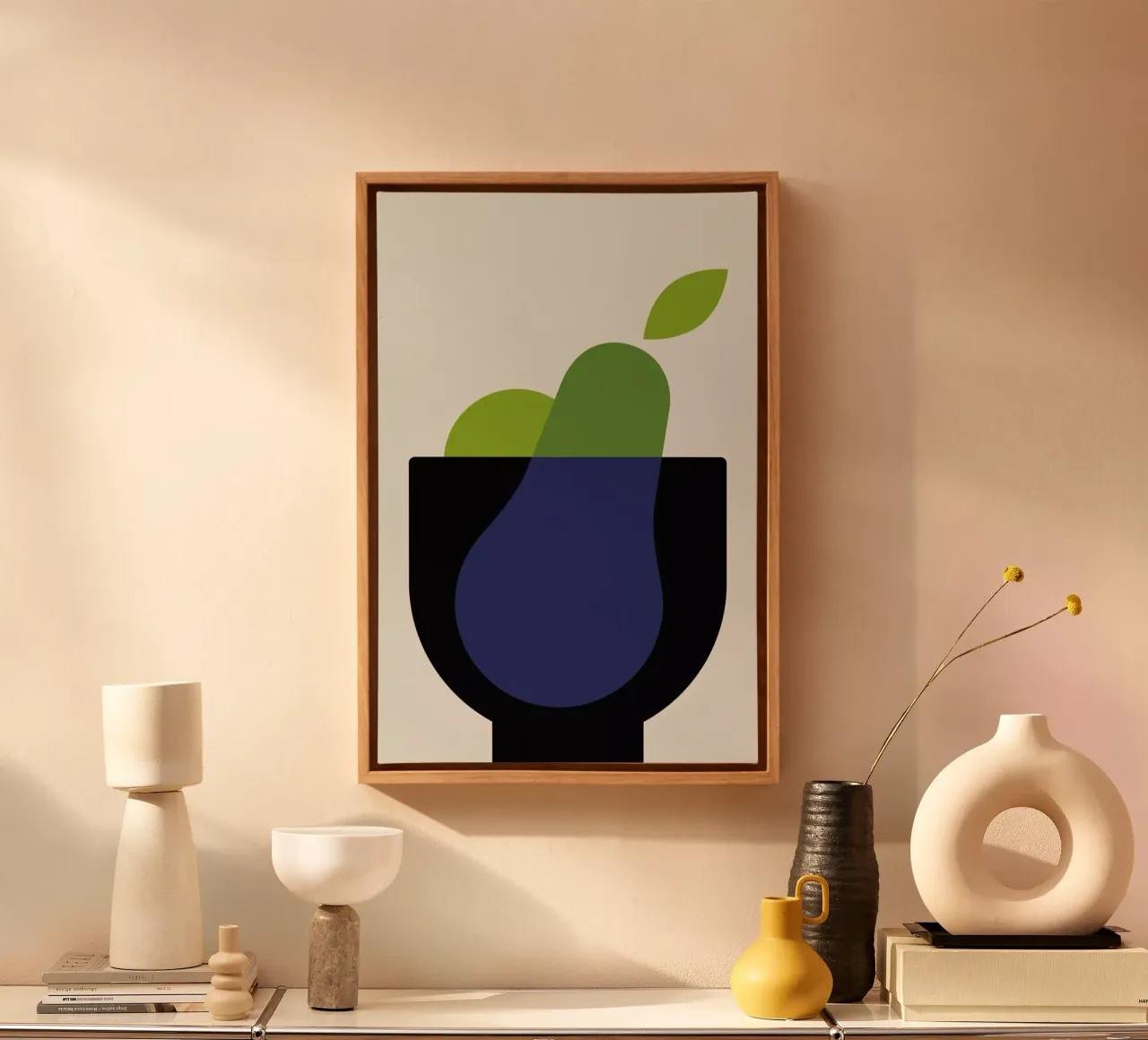 Pears tela con Cornice a cassetta da Bo Lundberg