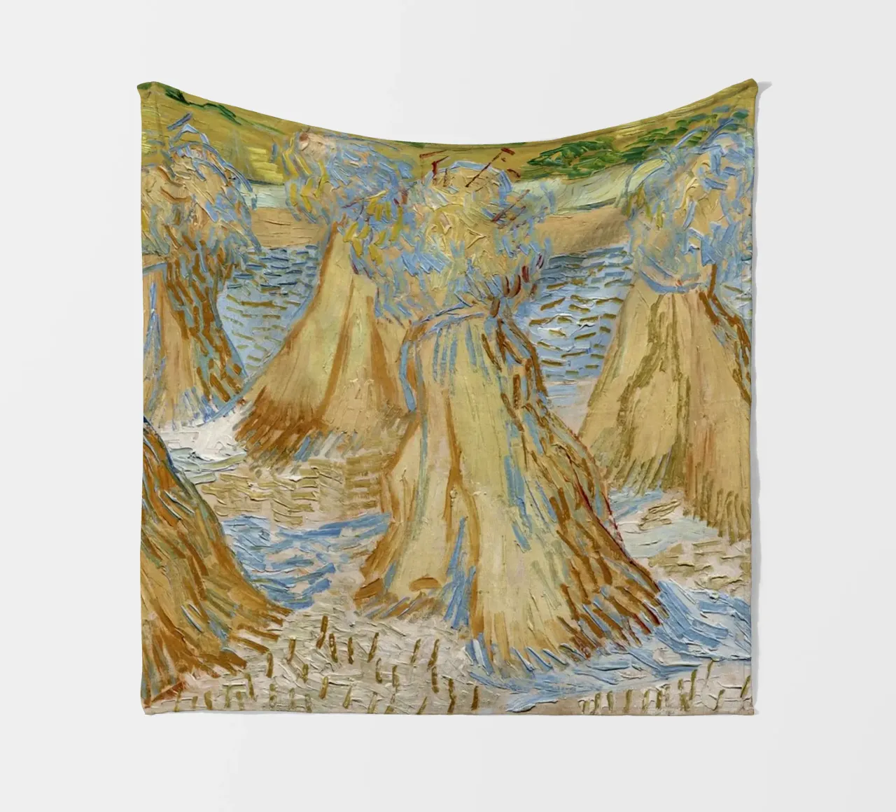 Vincent van Goghs Weizengarben (1890) Fleecedecke von Van Gogh Prints