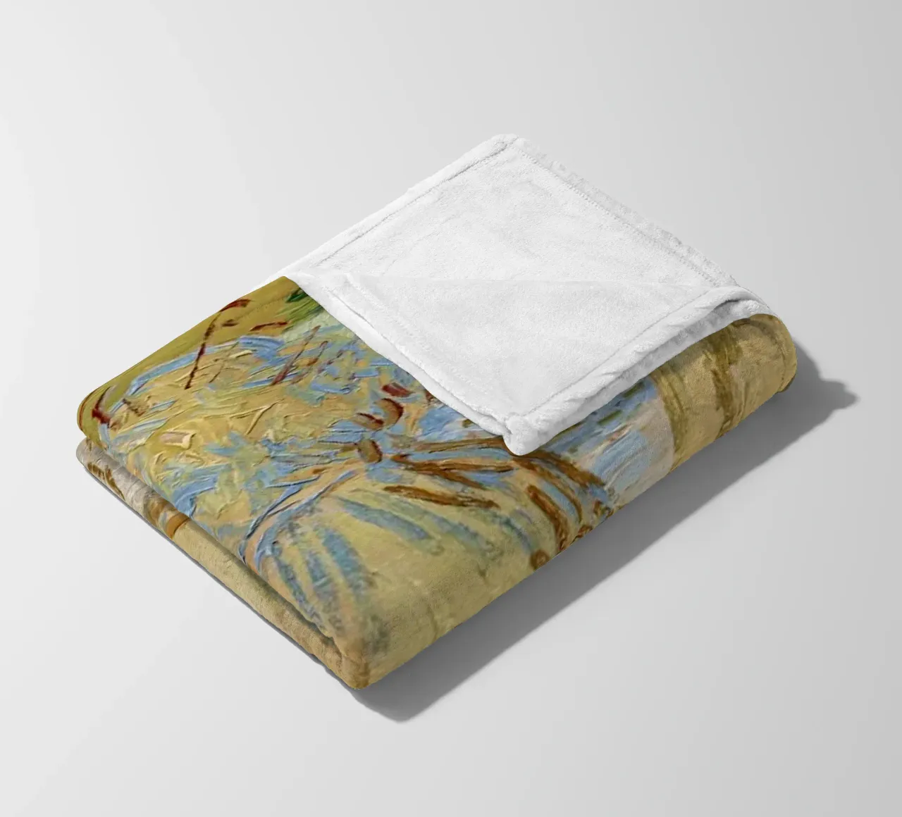 Vincent van Goghs Weizengarben (1890) Fleecedecke von Van Gogh Prints