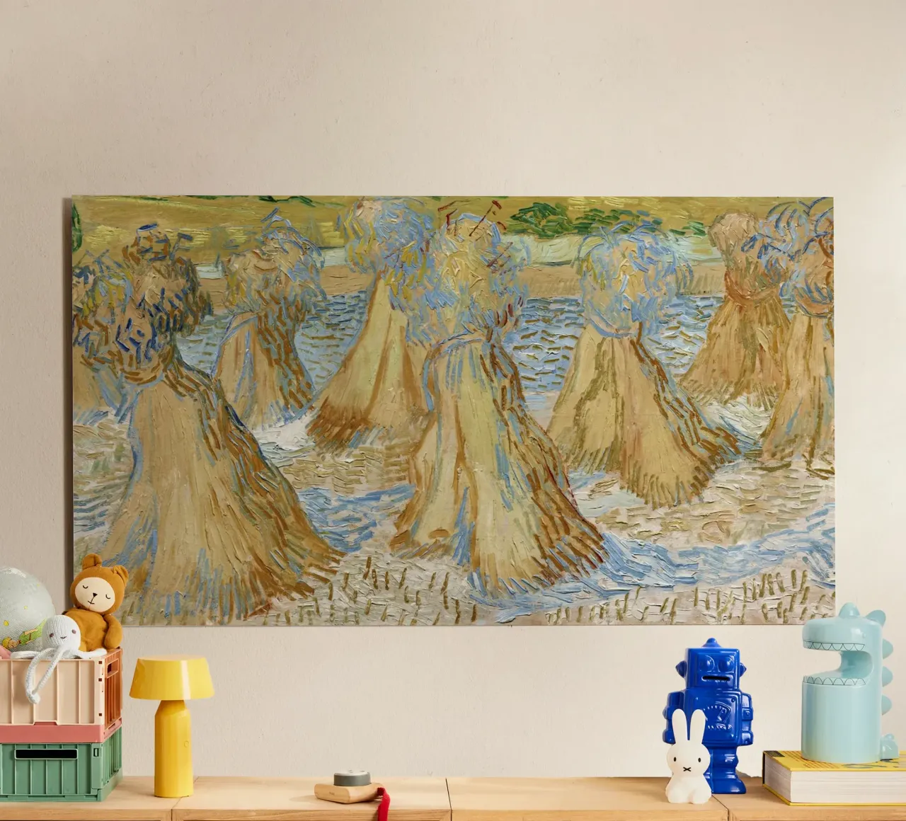 Vincent van Goghs Weizengarben (1890) Alu-Dibond von Van Gogh Prints