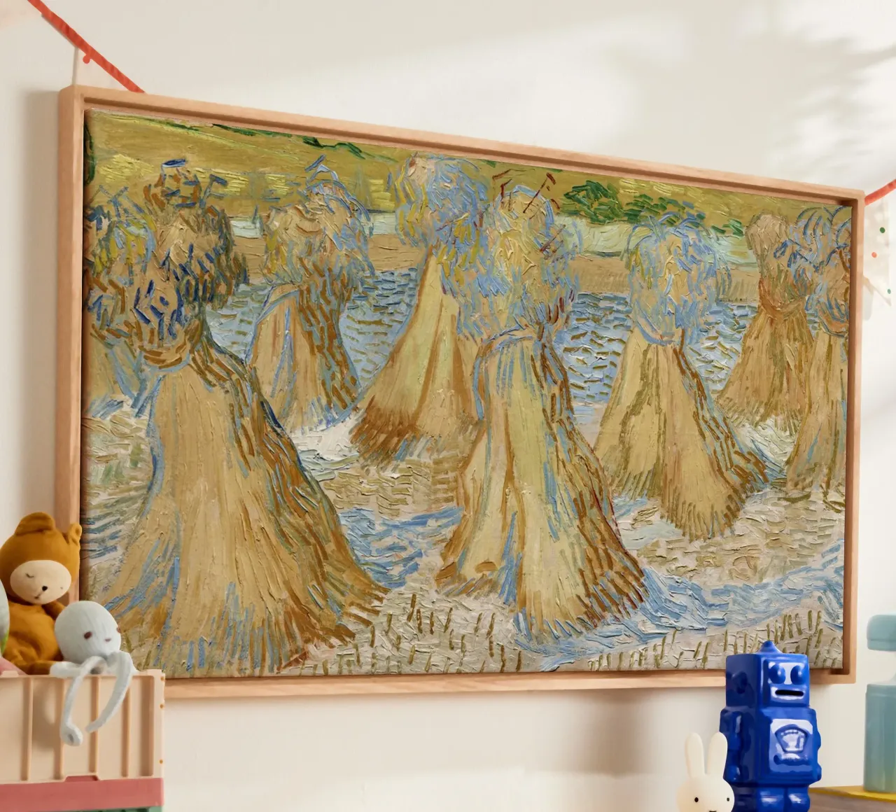 Vincent van Goghs Weizengarben (1890) Leinwand mit Schattenfugenrahmen von Van Gogh Prints