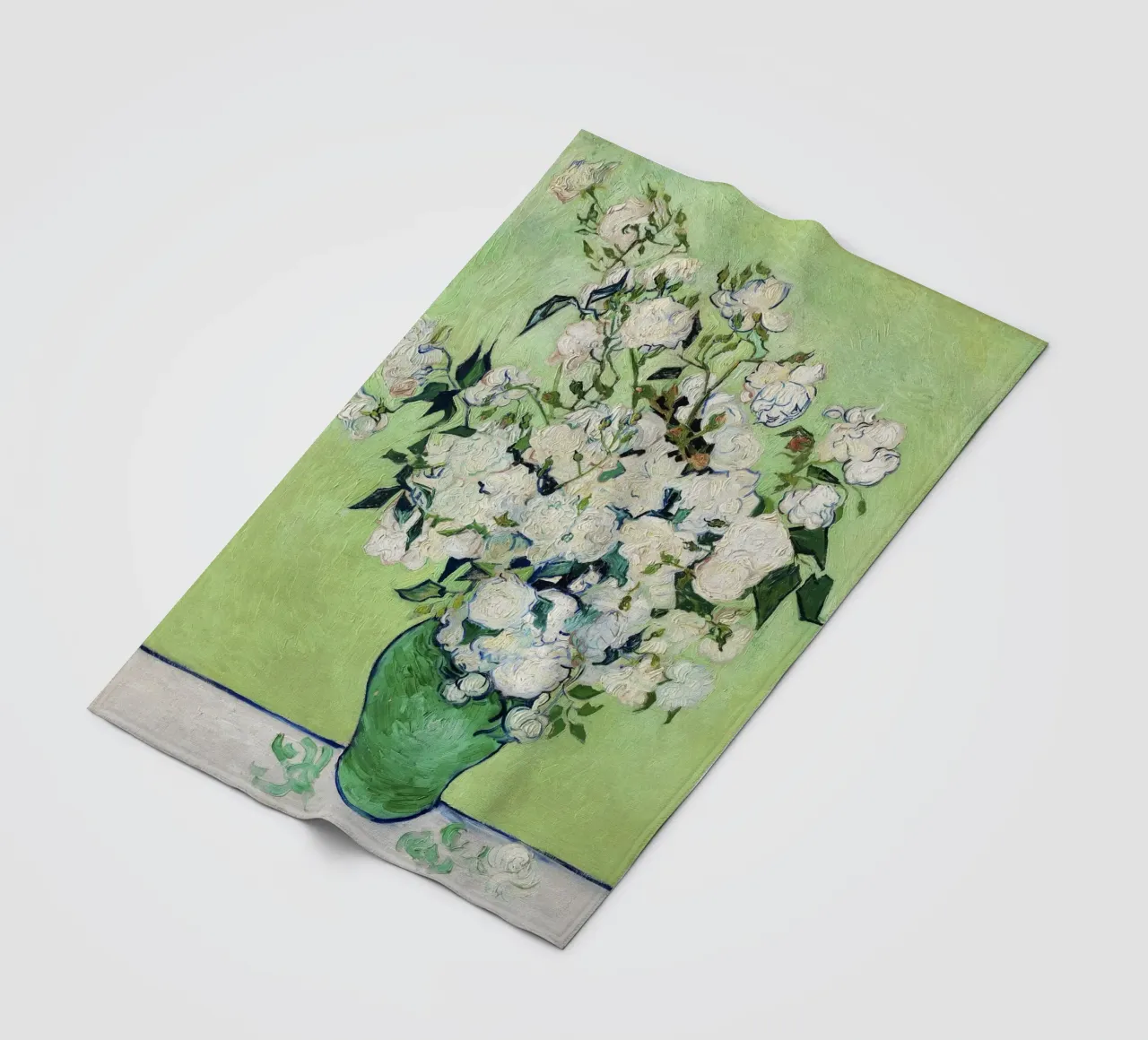 Vincent van Gogh's Roses (1890) fleece blanket by Van Gogh Prints
