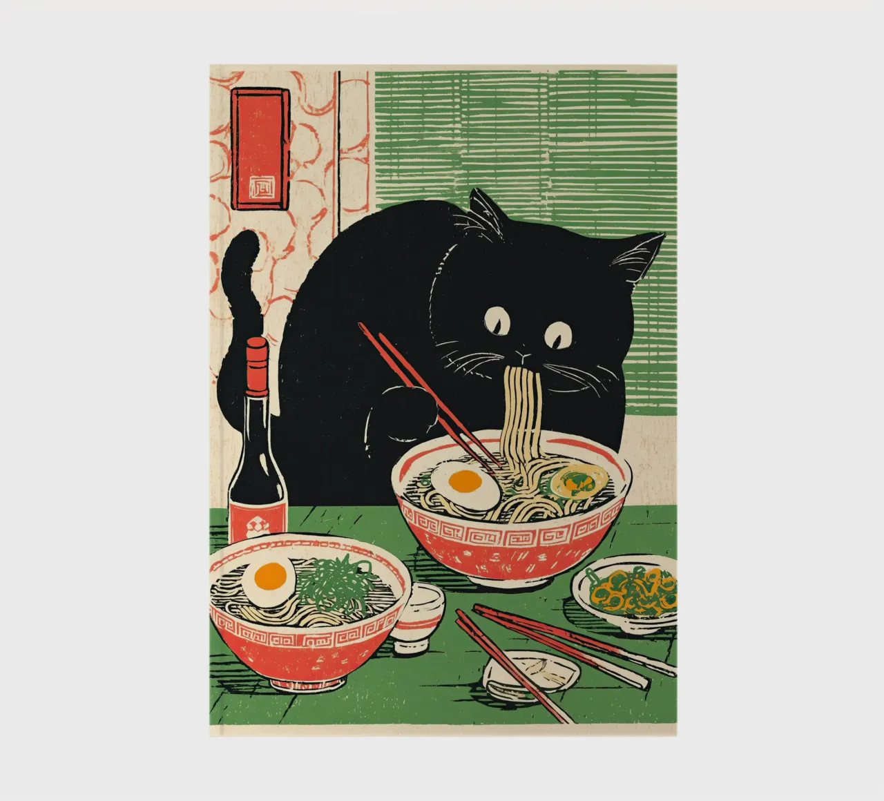 Black Cat & Ramen | Inspiring Japan | Gastronomía y cocina cuaderno de Kaji