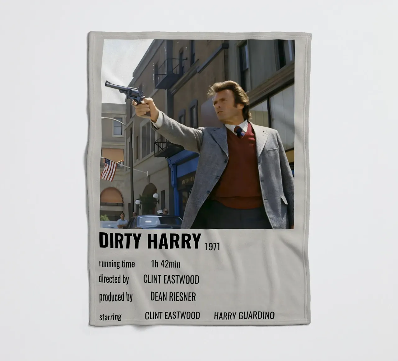 DIRTY HARRY 1971 coperta in pile da MVFminimalist
