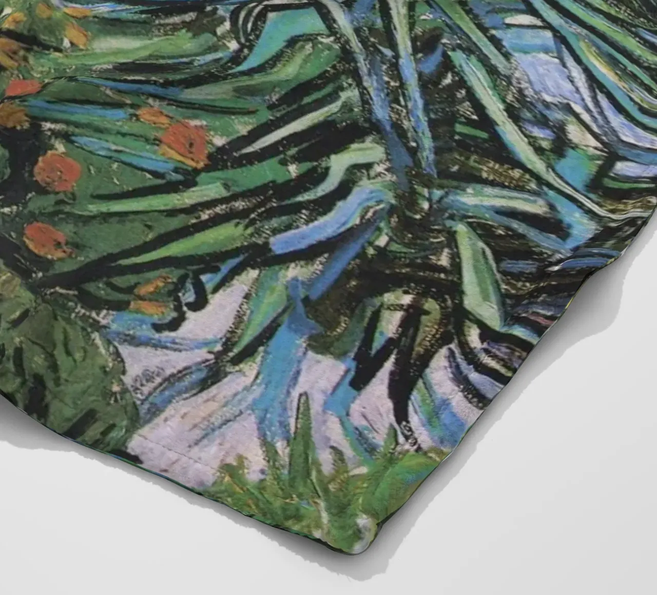 Vincent van Gogh's Doctor Gachet's Garden in Auvers (1890) fleece blanket by Van Gogh Prints
