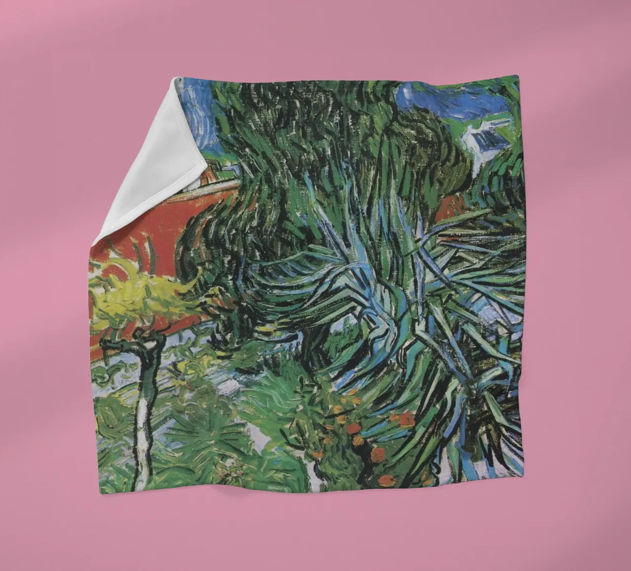 Vincent van Gogh's Doctor Gachet's Garden in Auvers (1890) fleece blanket by Van Gogh Prints