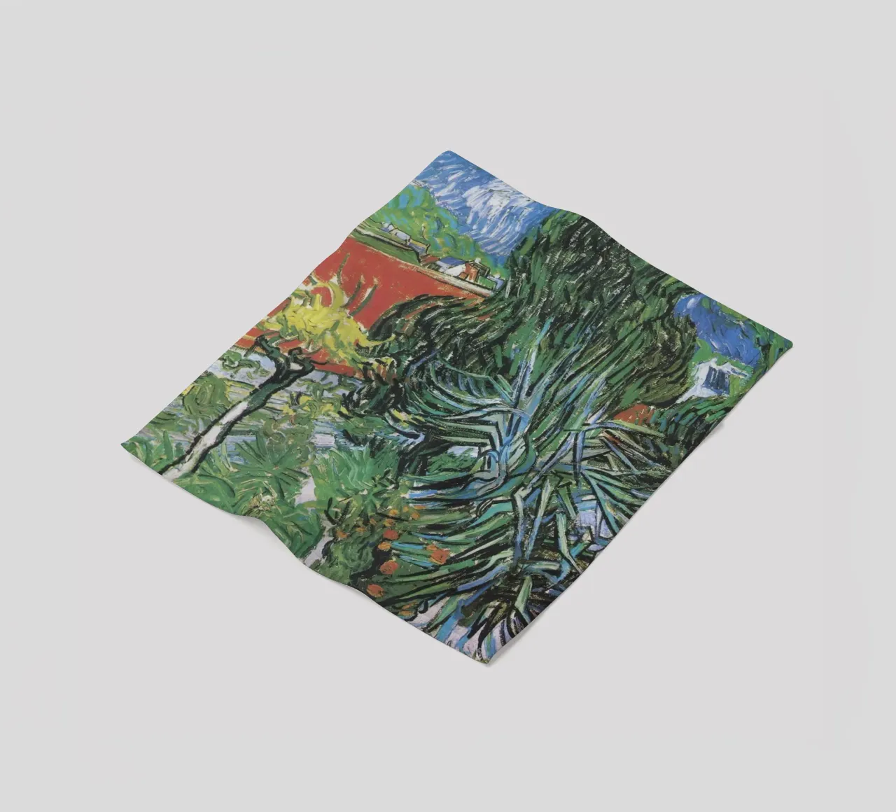 Vincent van Gogh's Doctor Gachet's Garden in Auvers (1890) fleece blanket by Van Gogh Prints