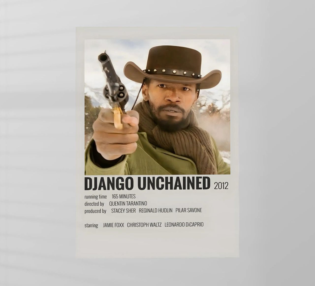 DJANGO UNCHAINED 2012 pellicola backlit da MVFminimalist