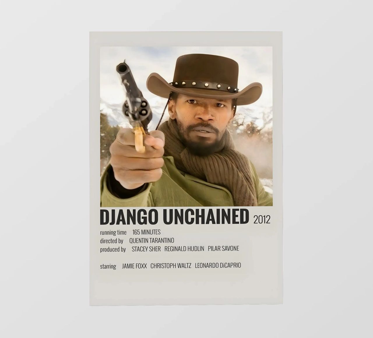 DJANGO UNCHAINED 2012 telo in pvc da MVFminimalist