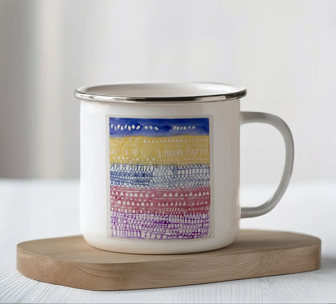 Old City watercolor tazza in smalto da vintageshop