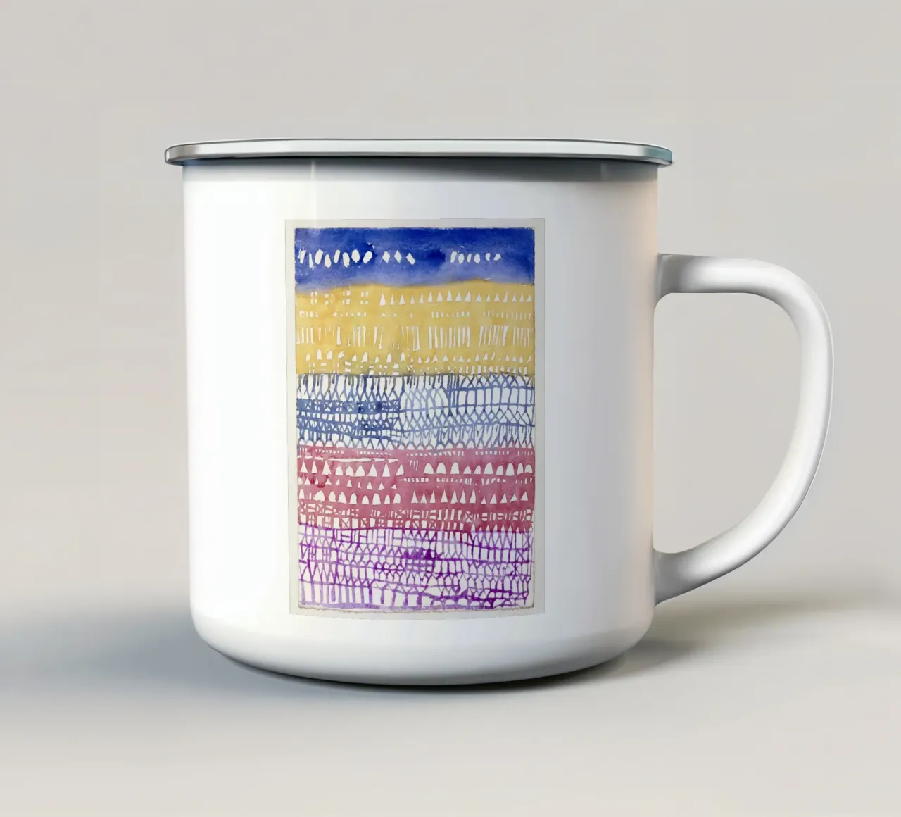 Old City watercolor tazza in smalto da vintageshop
