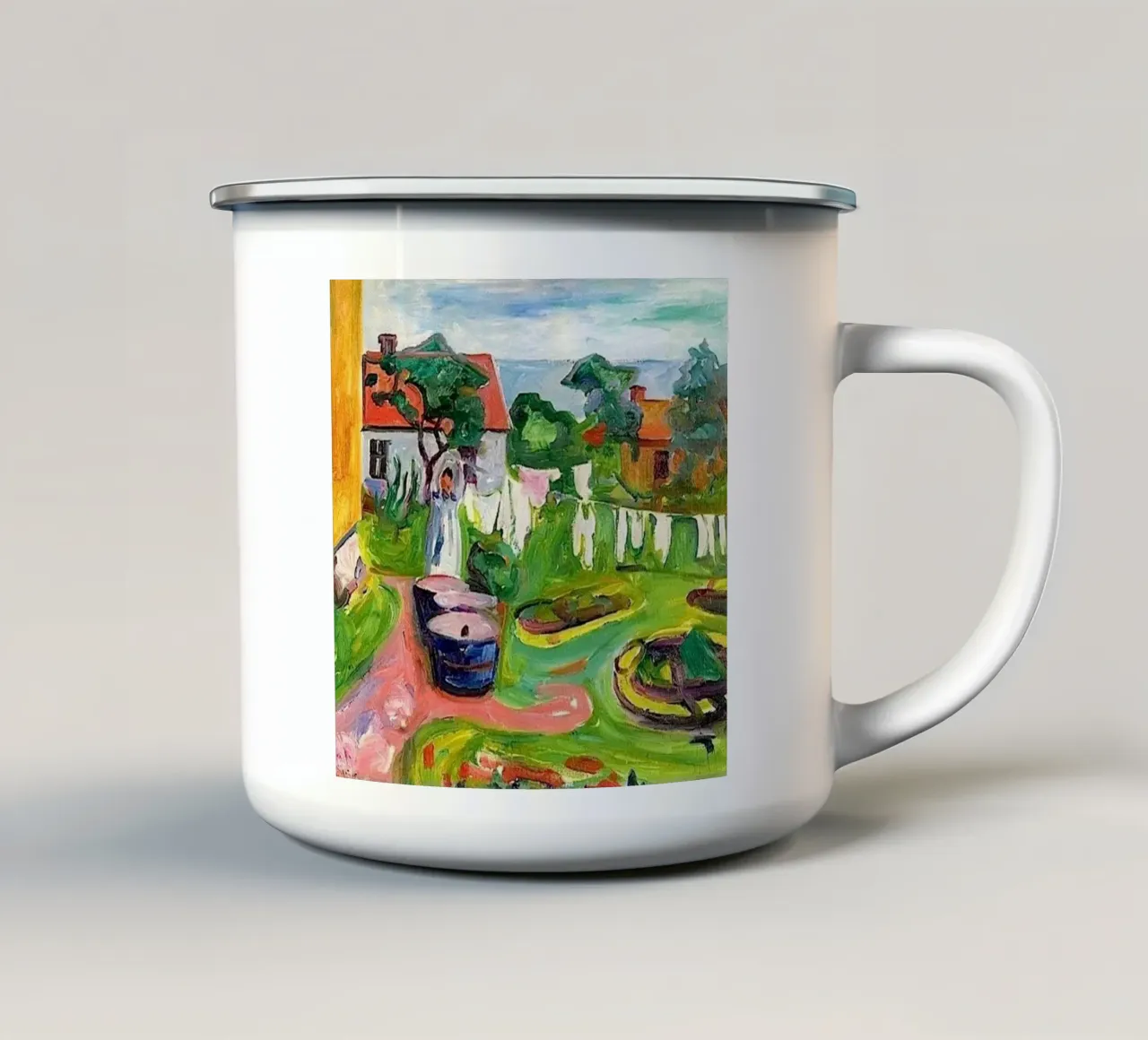 asciugare i vestiti tazza in smalto da cupcup art