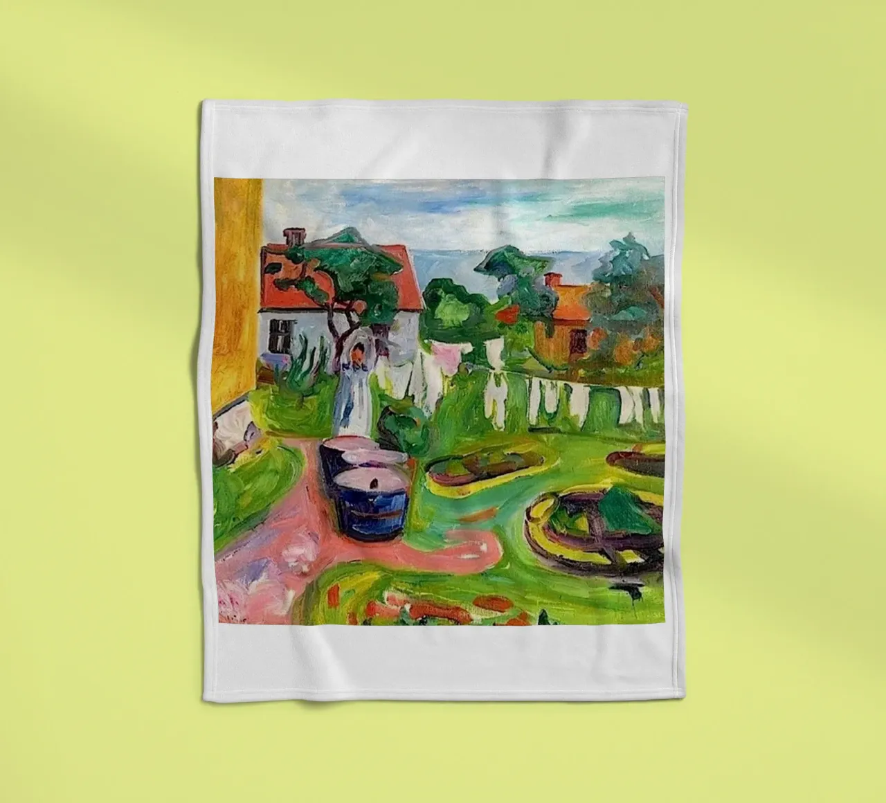 Trocknen von Kleidung Fleecedecke von cupcup art