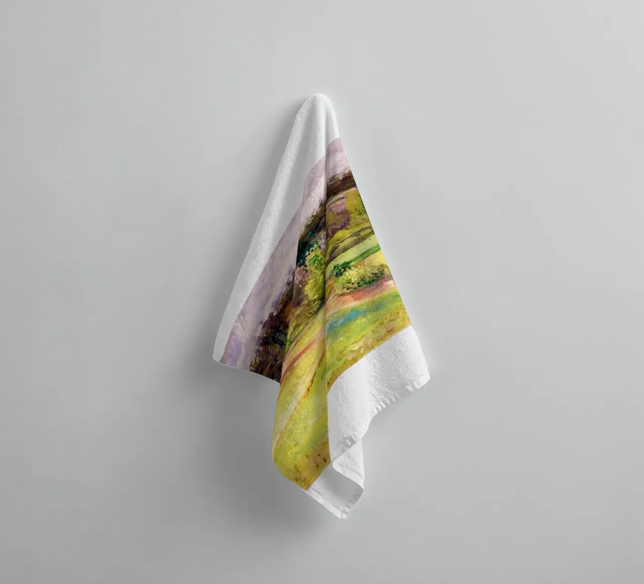 vue magnifique et paisible serviette de bain de cupcup art