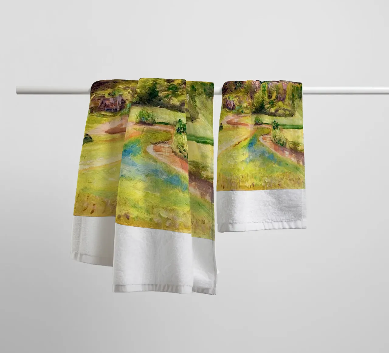 vue magnifique et paisible serviette de bain de cupcup art