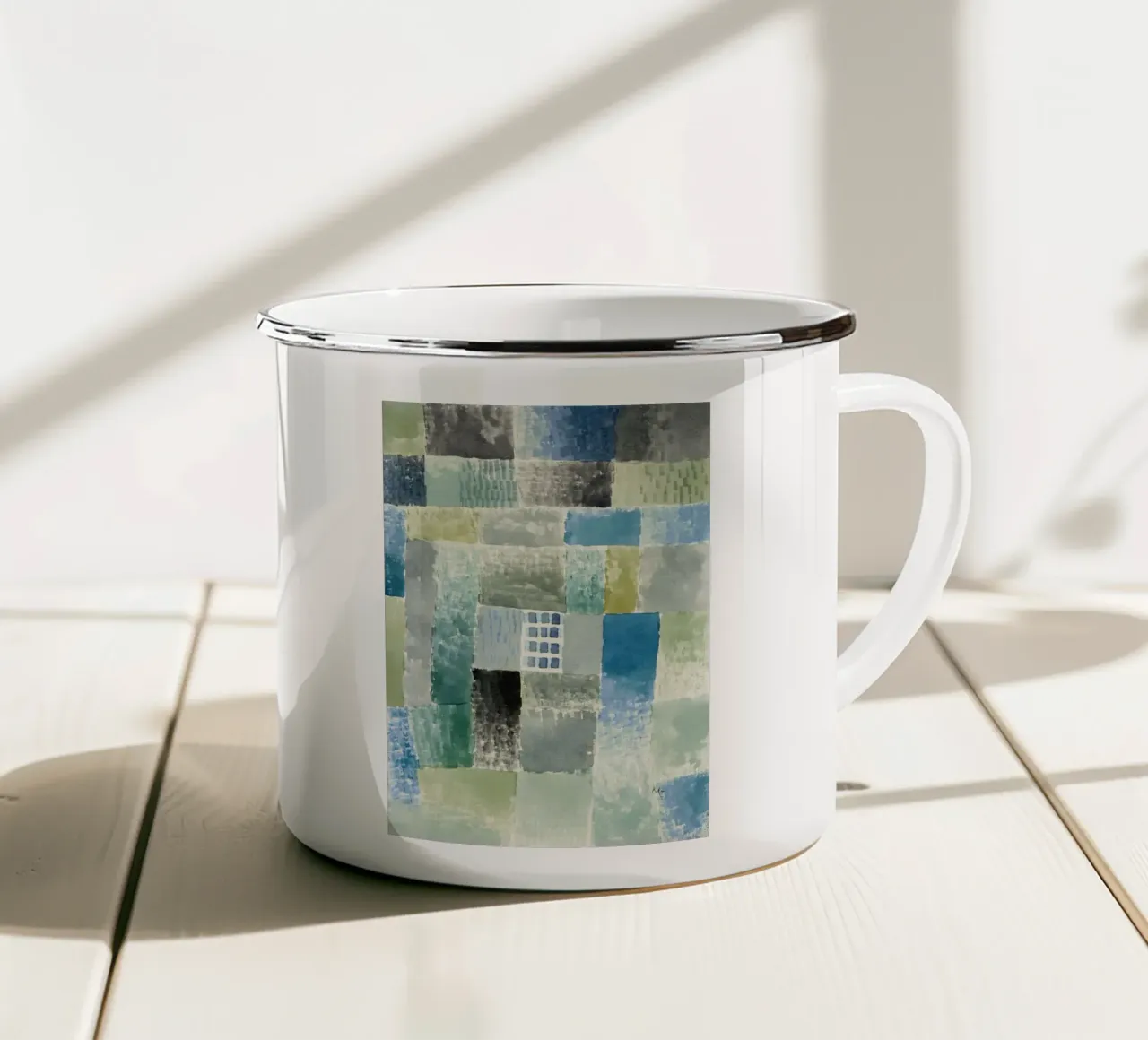 First house in a settlement tazza in smalto da vintageshop