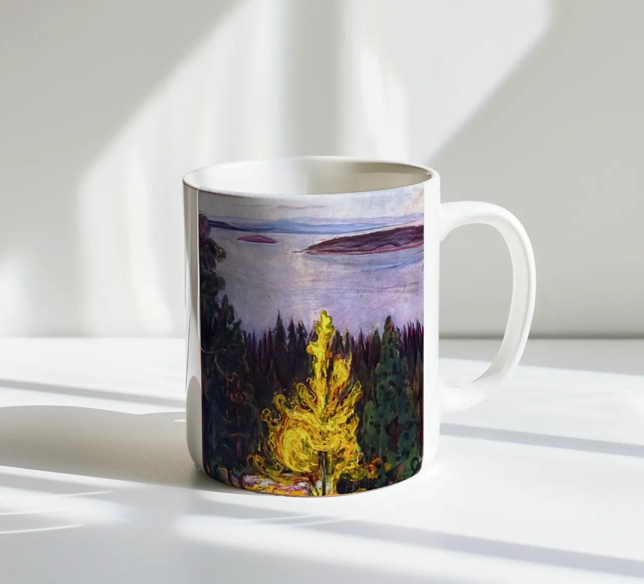 piccola isola in mezzo al lago tazza in ceramica da cupcup art