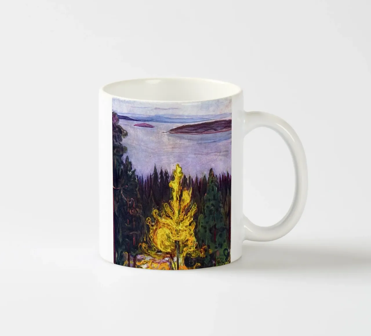 piccola isola in mezzo al lago tazza in ceramica da cupcup art
