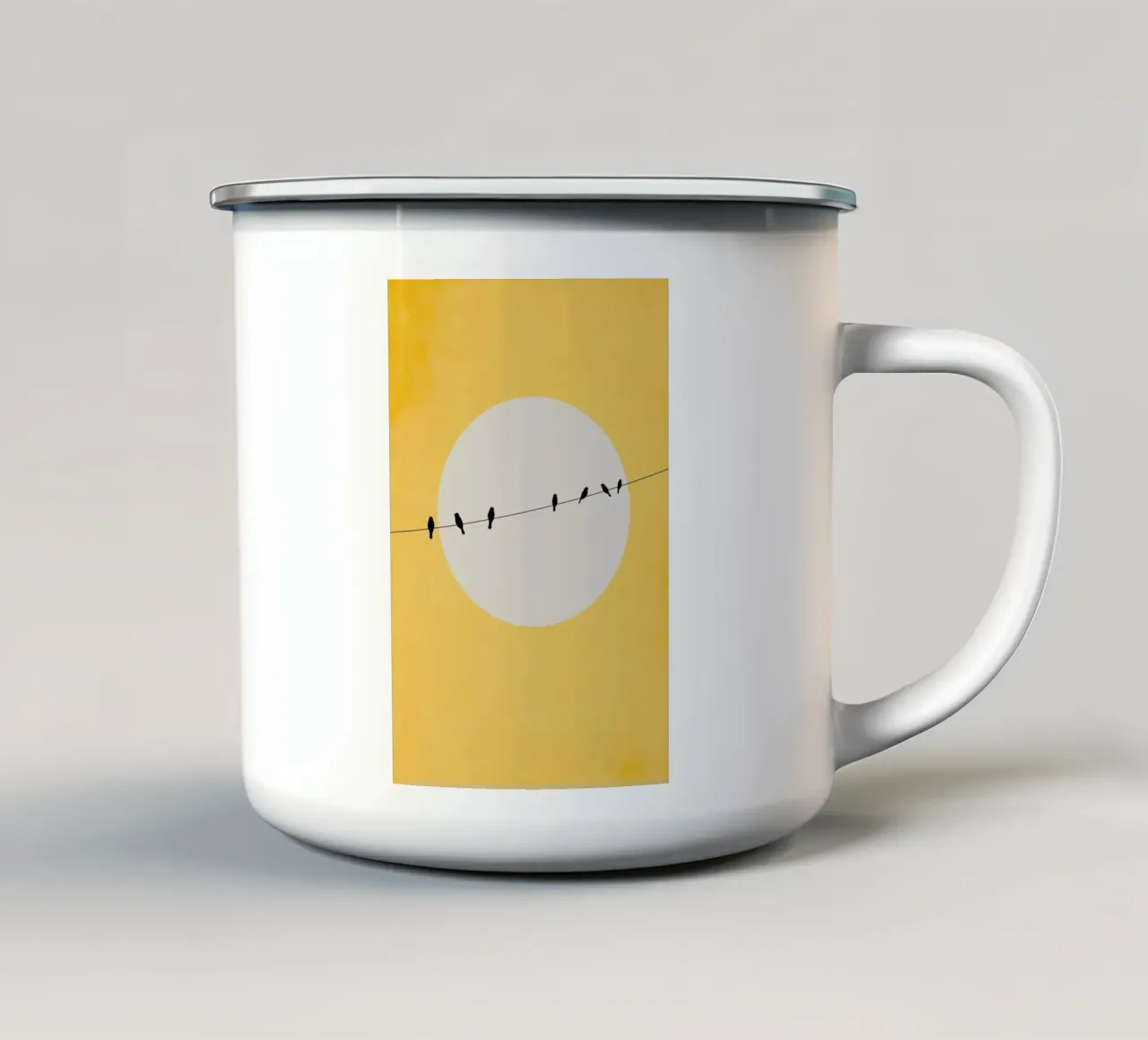 Chirping And Chilling (at Day) mug en émail de Kubistika