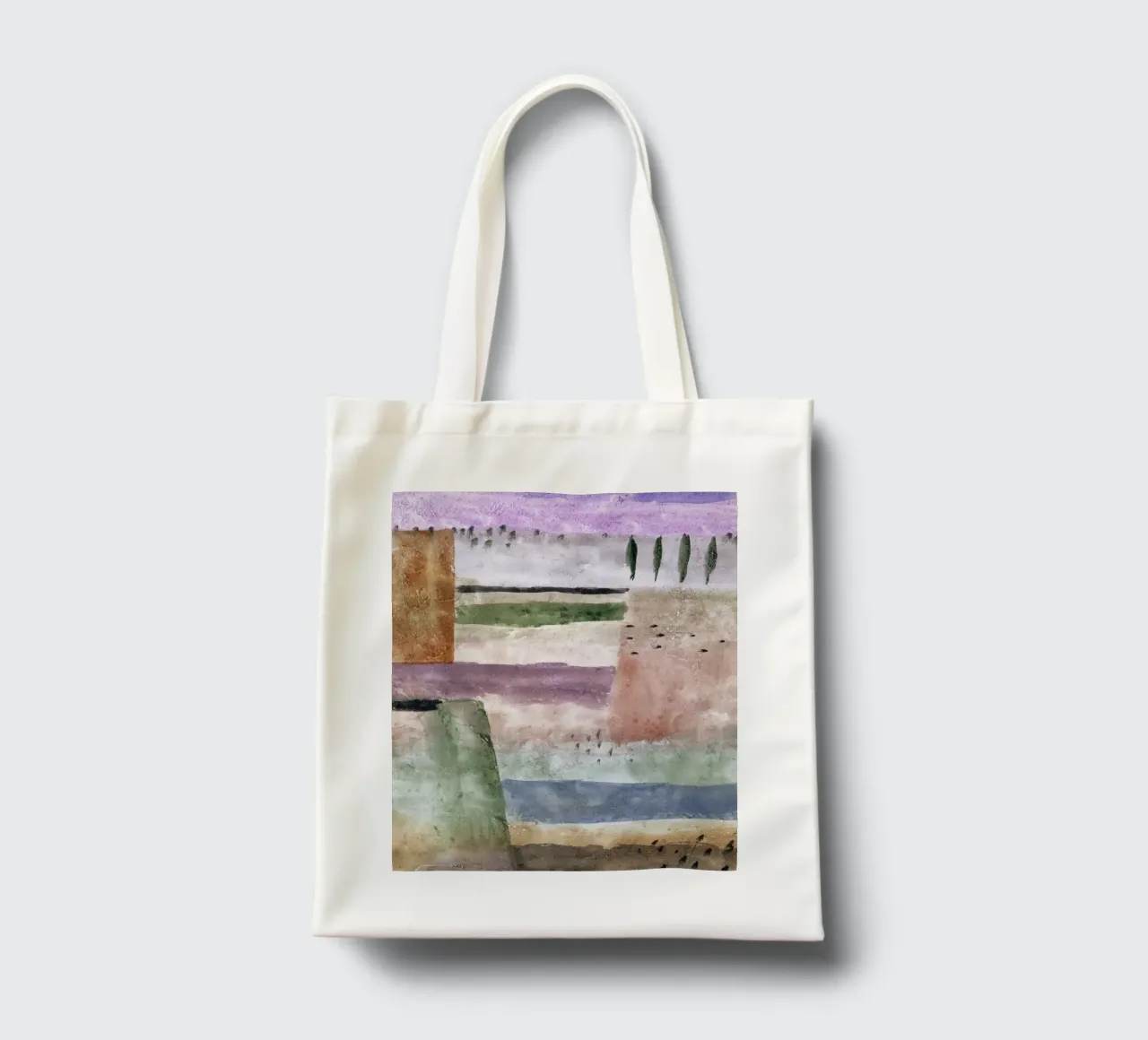 Landscape with Poplars borsa in juta da vintageshop