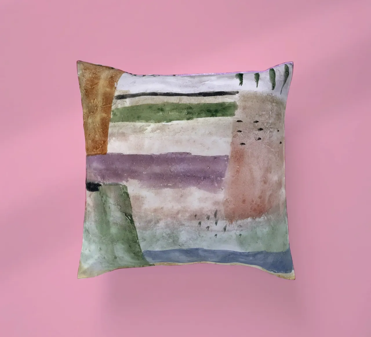 Landscape with Poplars cuscino da vintageshop